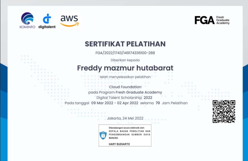 AWS Cloud Practitioner Foundation certificate