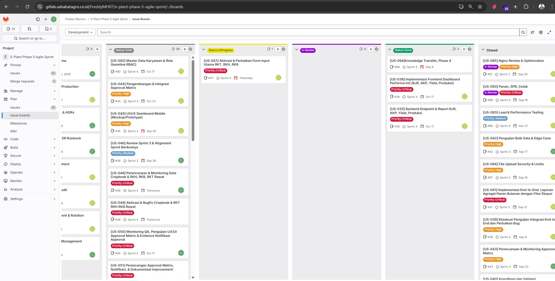 E-Plantation Field Operations